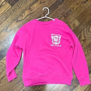 Abercrombie & Fitch Vibrant Pink Butterfly Pullover Sweatshirt